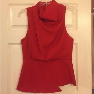Red peplum top ❤️